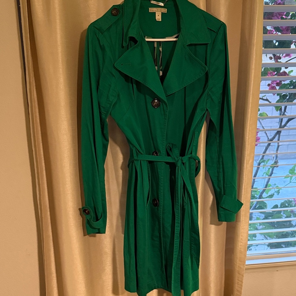Dana Buchman Teal Belted Coat